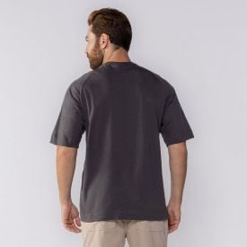 Camiseta Masculina De Algodão Overcore Chumbo