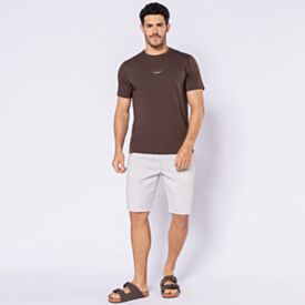 Camiseta Masculina De Algodão Peruano Marc Alain Marrom