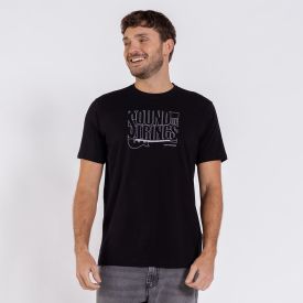 Camiseta Masculina Em Algodão Peruano Marc Alain Preto