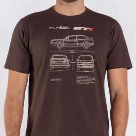 Camiseta Masculina Em Algodão Peruano Marc Alain Marrom