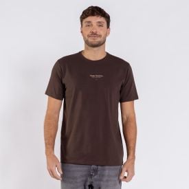 Camiseta Masculina Em Algodão Peruano Marc Alain Marrom