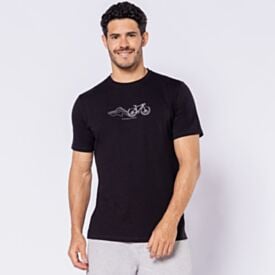 Camiseta Masculina Em Algodão Peruano Marc Alain Preto