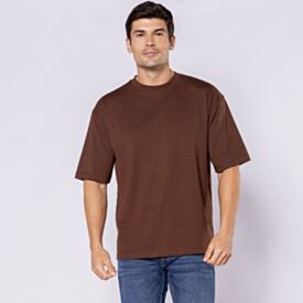 Camiseta Masculina Em Algodão Thing Marrom