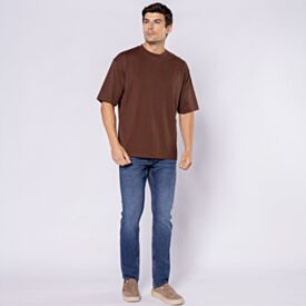 Camiseta Masculina Em Algodão Thing Marrom