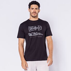 Camiseta Masculina Em Algodão Thing Preto