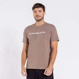 Camiseta Masculina Em Malha Ponto Roma Marc Alain Marrom