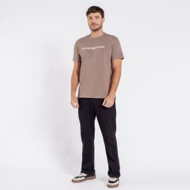 Camiseta Masculina Em Malha Ponto Roma Marc Alain Marrom