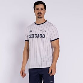 Camiseta Masculina Esportiva Em Dry Fit Scream Branco/Marinho