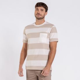 Camiseta Masculina Listrada Marc Alain Off White