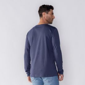Camiseta Masculina Manga Longa de Algodão Marc Alain