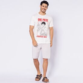 Camiseta Masculina One Piece Toei Animation Off White