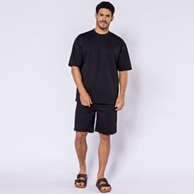 Camiseta Masculina Oversized Texturizada Thing Preto