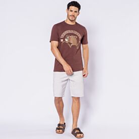 Camiseta Masculina Taz Mania Looney Tunes Marrom