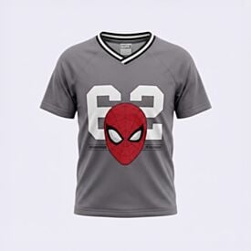 Camiseta Spider 4 a 10 anos Infantil Menino Marvel Cinza