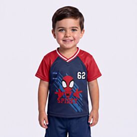 Camiseta Spidey Infantil Menino 1 a 3 Anos Marvel Marinho