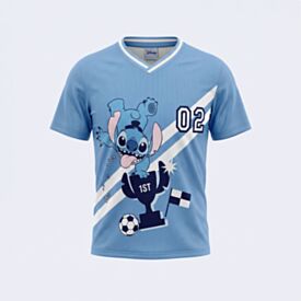 Camiseta Stich 1 a 3 Anos Infantil Menino Disney Azul