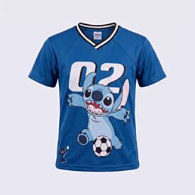 Camiseta Stitch 4 a 10 Anos Infantil Menino Em Dry Fit Disney Azul