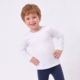 Camiseta T&eacute;rmica Infantil Menino 1 a 3 Anos Yoyo Kids Branco