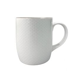 Caneca Branca Chiara Havan Casa 290Ml - Filete Dourado