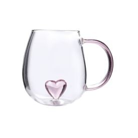 Caneca de Café Coração 3D Allmix 420Ml - Vidro