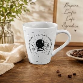 Caneca de Café em Porcelana Estampada Cônica 290Ml Terramada - Sortido