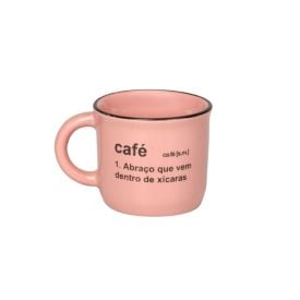 Caneca De Cerâmica Vintage Estampada Havan Casa 60Ml - Rosa Fosco