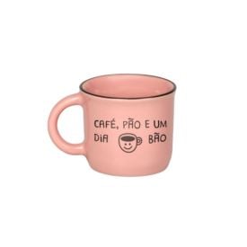 Caneca De Cerâmica Vintage Estampada Havan Casa 60Ml - Rosa
