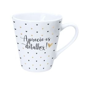 Caneca de Porcelana Cônica Estampada 150Ml Terramada - Sortido