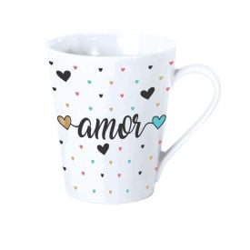 Caneca de Porcelana Cônica Estampada 290Ml Terramada - Sortido