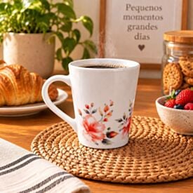Caneca de Porcelana Terramada Cônica 290Ml - Pérola