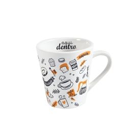 Caneca Felicidade Vem De Dentro Lv Porcelanas - 290Ml