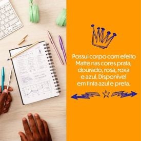 Caneta Esferográfica 1.0 Cristal Efeito Matte Bic - 3 Unidades