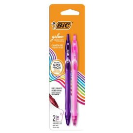 Caneta Gel Gelocity Quick Dry 2 Unidades Rosa E Roxo Bic - 522244