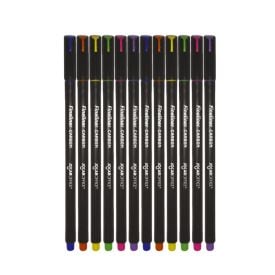 Caneta Marcador Fineliner Carbon Line Jocar Office - 12 Unidades