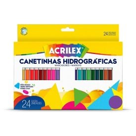 Canetinhas Hidrogr&aacute;ficas 24 Cores Acrilex - 06903