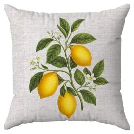 Capa de Almofada 43X43cm Veludo Estampada Havan Casa - Limão Siciliano
