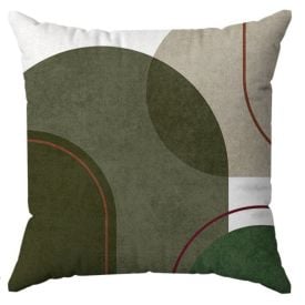Capa de Almofada 43X43 cm Veludo Estampada Havan Casa - Geométrico Verde