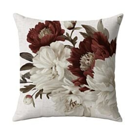 Capa de Almofada Veludo 43X43cm Estampada Havan Casa - Floral Bordo