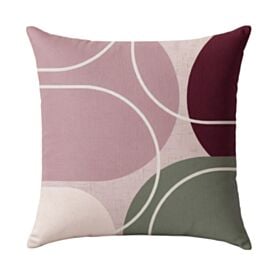 Capa de Almofada Veludo 43X43cm Estampada Havan Casa - Círculos Rosa