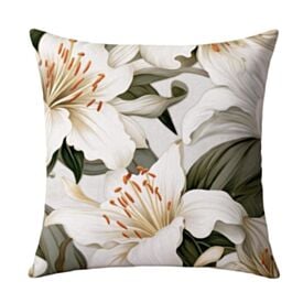 Capa de Almofada Veludo 43X43cm Estampada Havan Casa - Lírio
