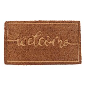 Capacho Fibra de Coco 33X60cm Mumbai Relevo Havan Casa - Welcome Aw1130