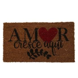 Capacho Fibra de Coco Mumbai Color 33X60cm Havan - Amor Cresce Aqui