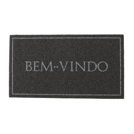 Capacho de Vinil 50X90 cm Bem Vindo Havan Casa - Cinza Bem Vindo