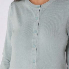 Cardigan Feminino De Tricot Decote Redondo Patricia Foster