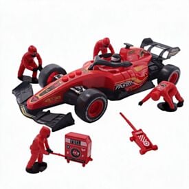 Carrinho de Corrida Pit Stop com Bonecos Havan Toys