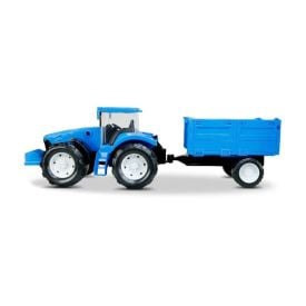 Carrinho Trator Traçado Com Carreta Roma Brinquedos - 0371