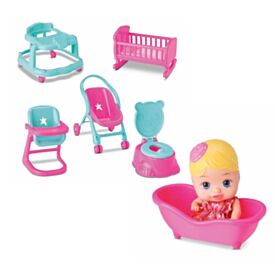 Brinquedo Casinha das Miudinhas Pequena Boneca Divertoys - Rosa