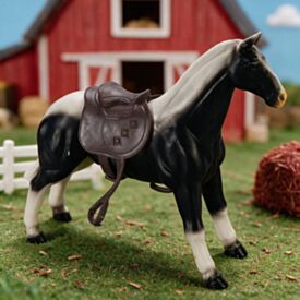 Cavalo de Brinquedo Malhado com Sela Premium Db Play