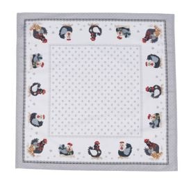 Centro de Mesa 78X78 cm Clean Renova Dohler - Lia Cinza