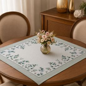 Centro de Mesa 78X78 cm Clean Renova Dohler - Folhas Verdes